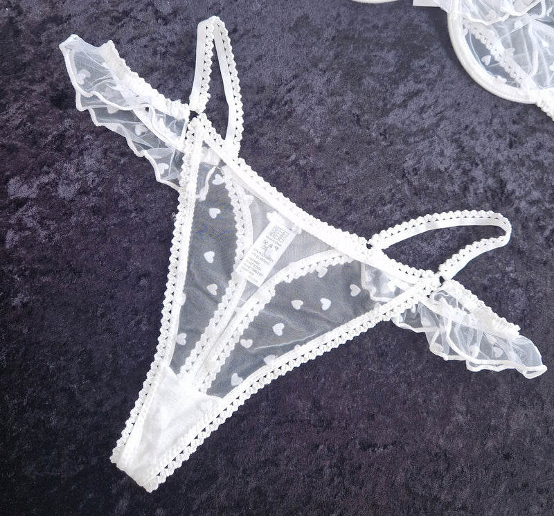 White L'Amour Set - Thong